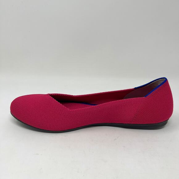 RARE RETIRED Rothy's The Flat Hot Pink Round Toe Magenta Ballet Flats Size 7.5 - Picture 7 of 11